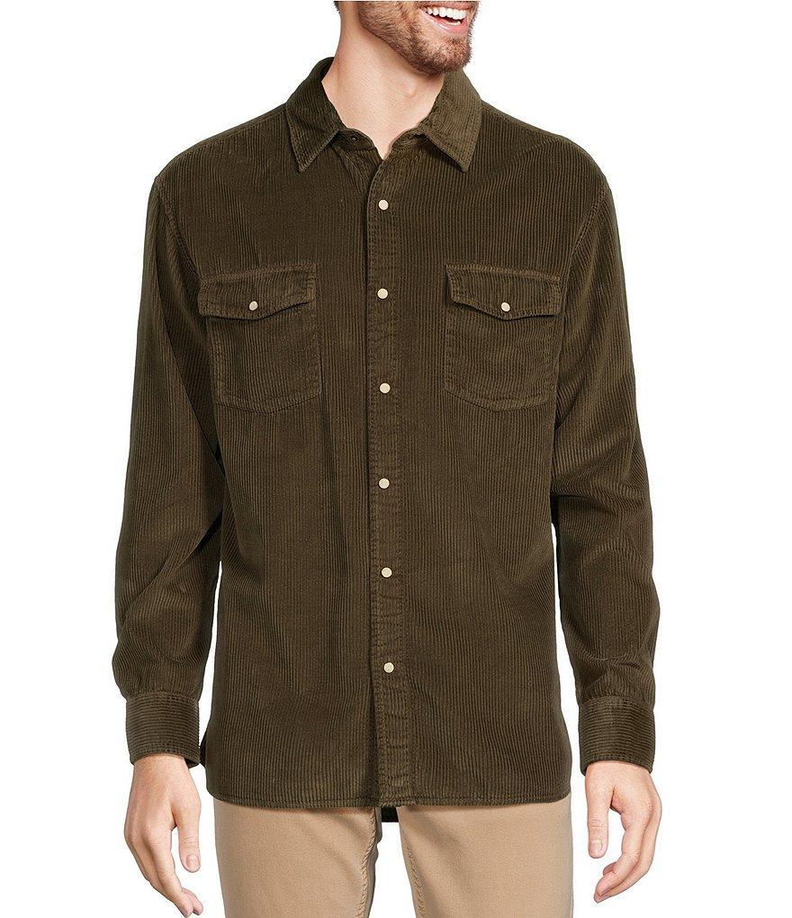 Rowm Nomad Collection Long Sleeve Garment Dyed Corduroy Solid Shirt Product Image