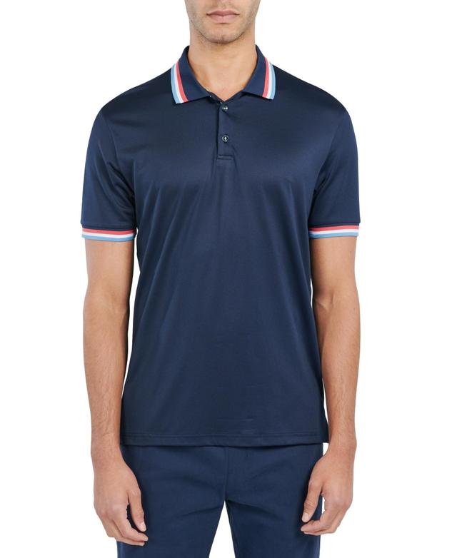 Society of Threads Mens Slim Fit Solid Tipped Performance Polo Product Image