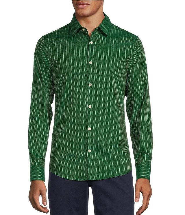 Murano Prehistoric Prep Collection Slim-Fit Dot Dobby Long Sleeve Woven Shirt Product Image