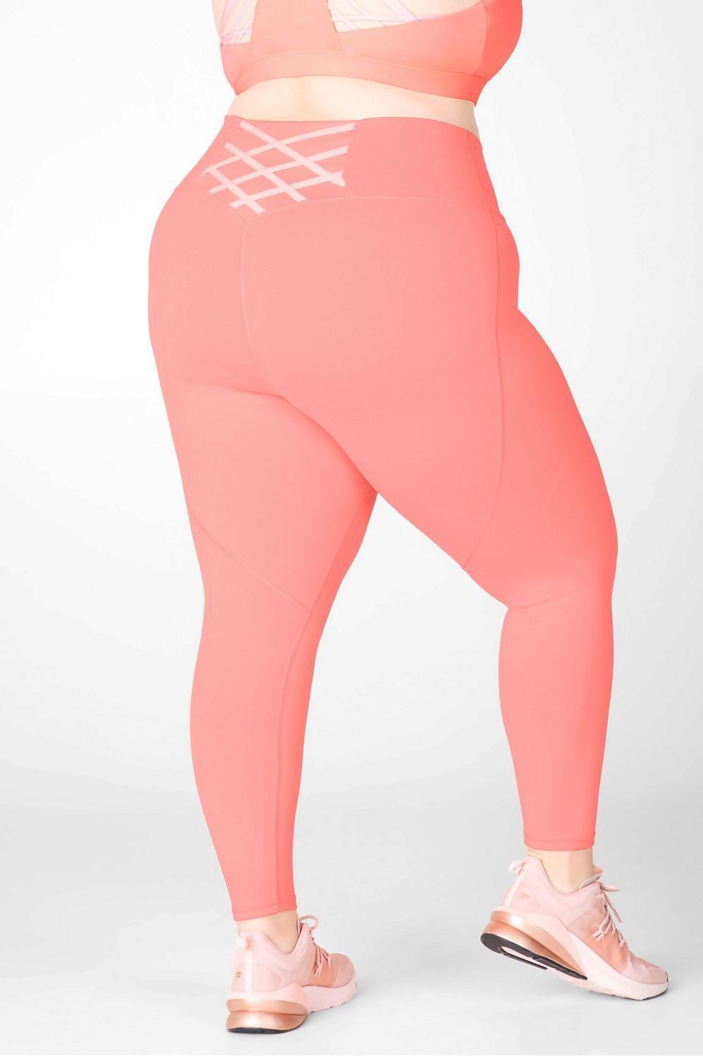 Fabletics Boost 7/8 Legging Womens pink plus Size 4X Product Image