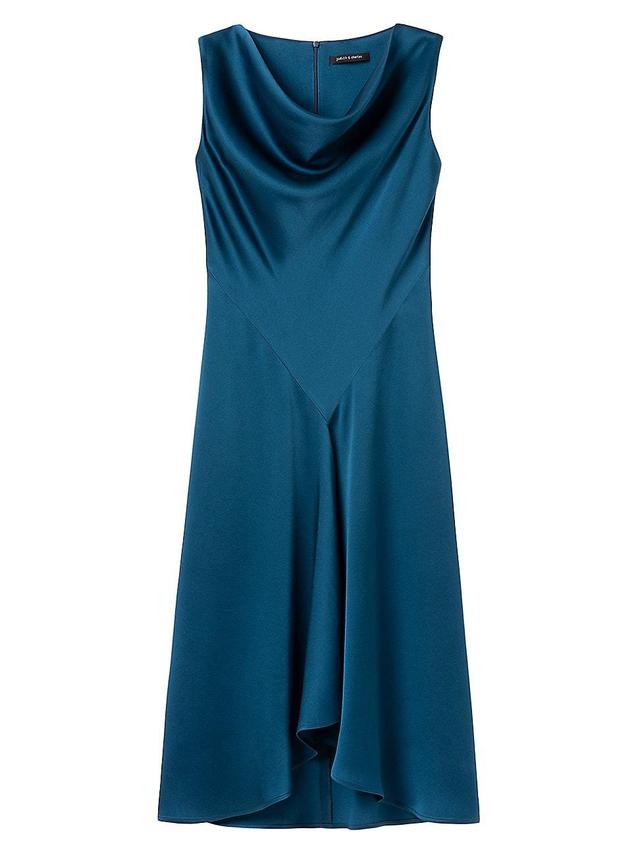 Womens Belle Cowlneck Bias Drape Midi-Dress Product Image