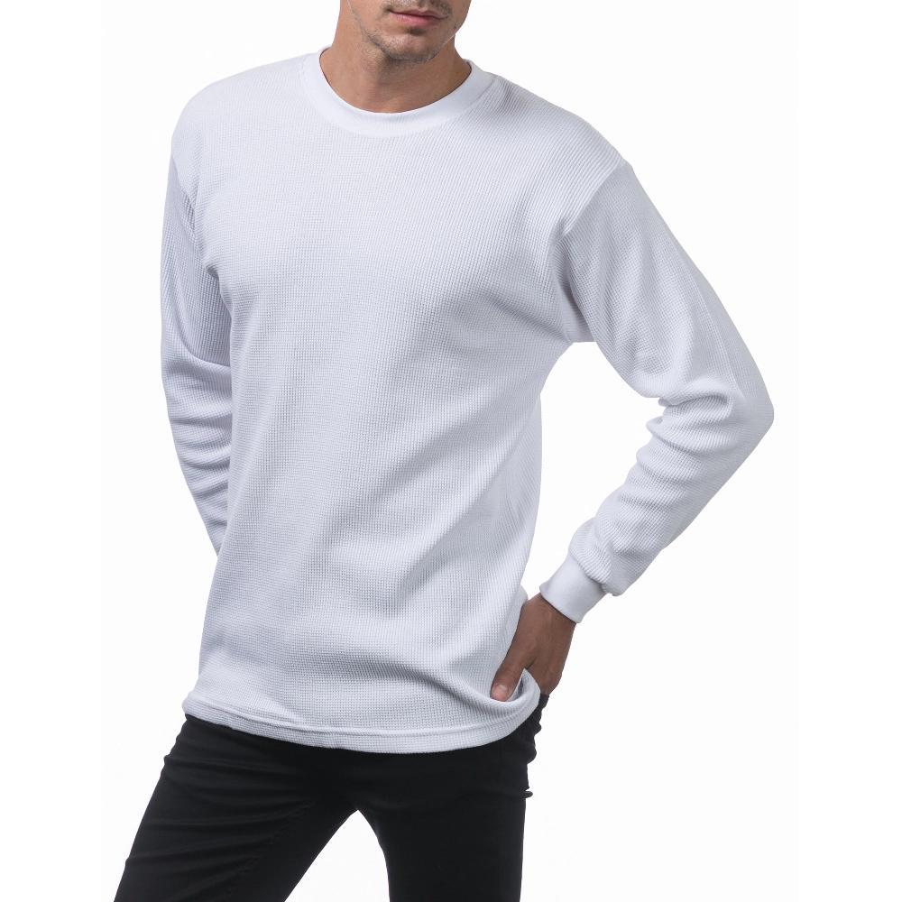 Pro Club Men's Heavyweight Cotton Long Sleeve Thermal Shirt - White - XXL Product Image