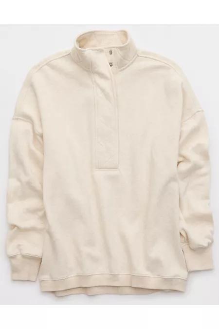 Aerie Getaway Quarter Snap Sweatshirt Women's Product Image