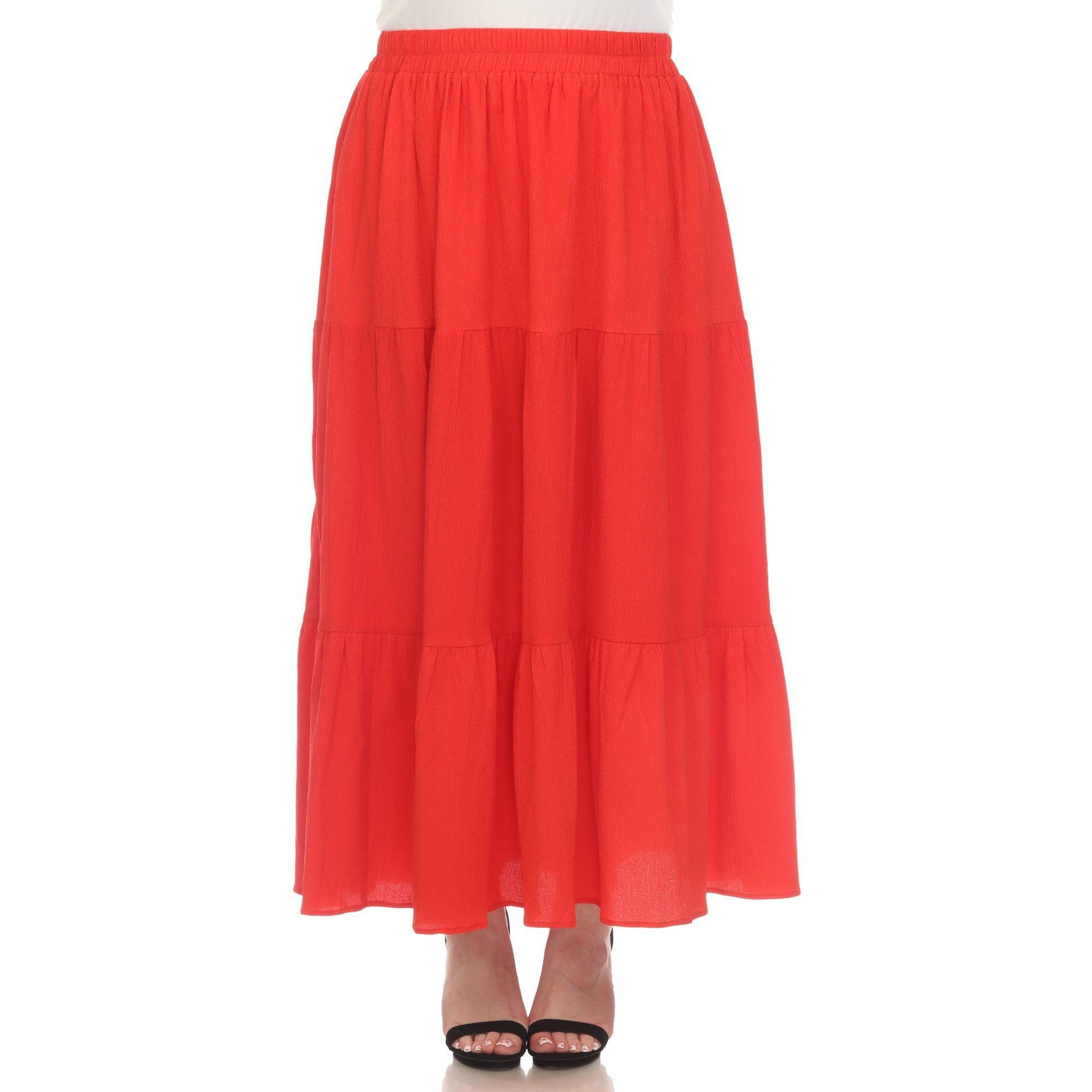 Pleated Tiered Maxi Skirt - Plus Product Image