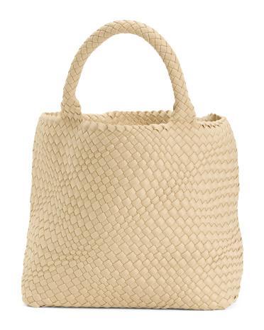 Handcrafted Woven Tote With Removable Pouch for Women Product Image