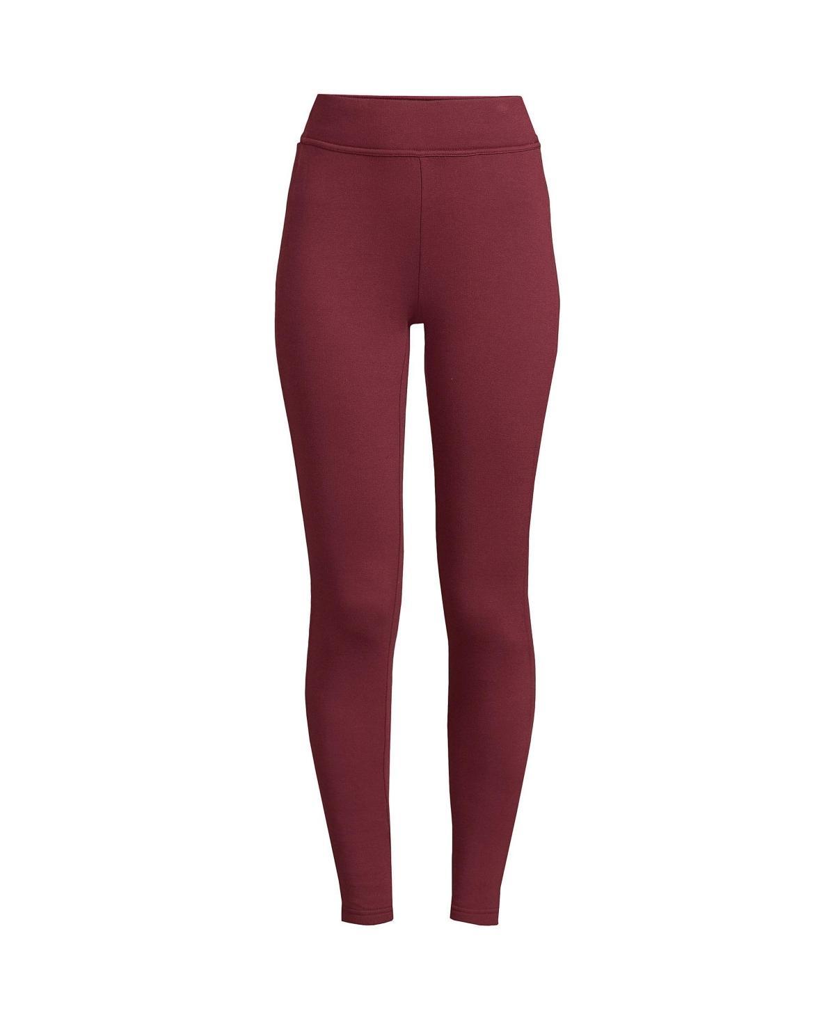 Petite Lands End Serious Sweats Fleece-Lined Leggings, Womens Grey Heather Product Image