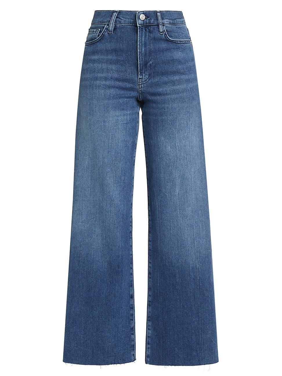 Womens Le Slim Palazzo Raw-Edge Jeans Product Image