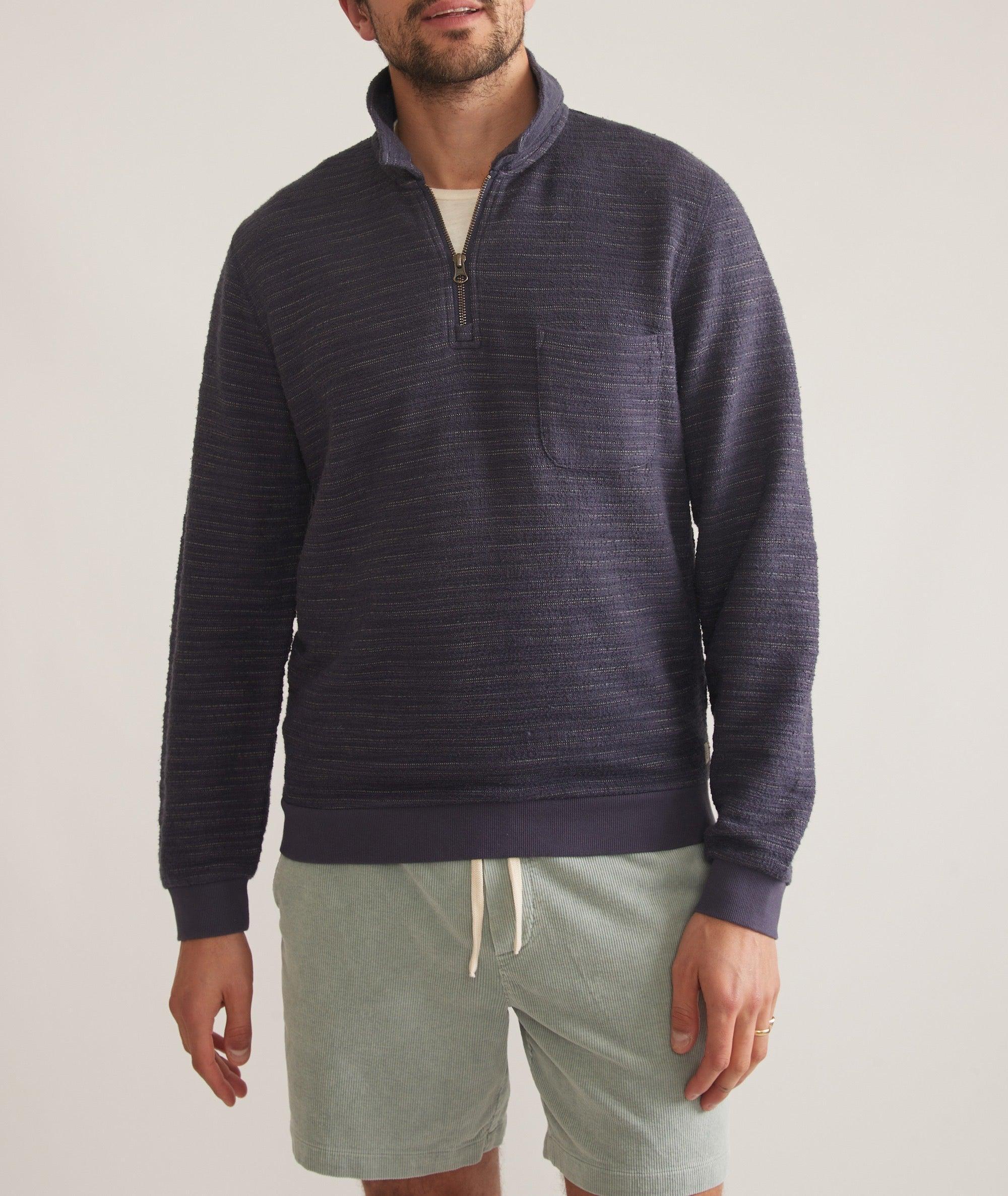 Textured Stripe Quarter Zip Product Image