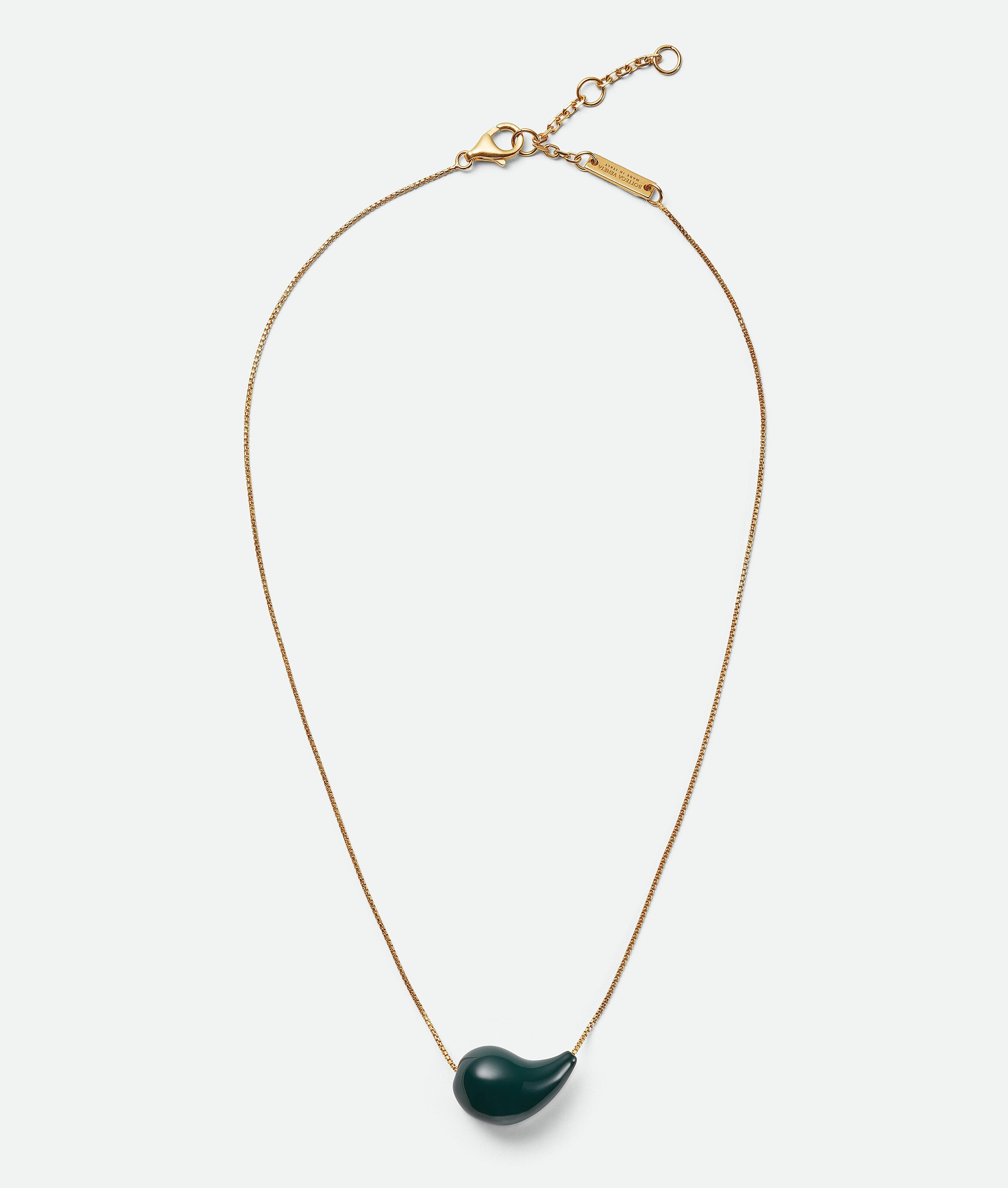 Women's Drop Necklace in Dark green Product Image