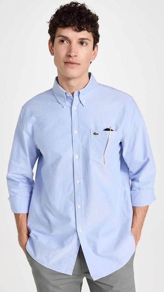 Lacoste Regular Fit Oxford Cotton Shirt | Shopbop Product Image