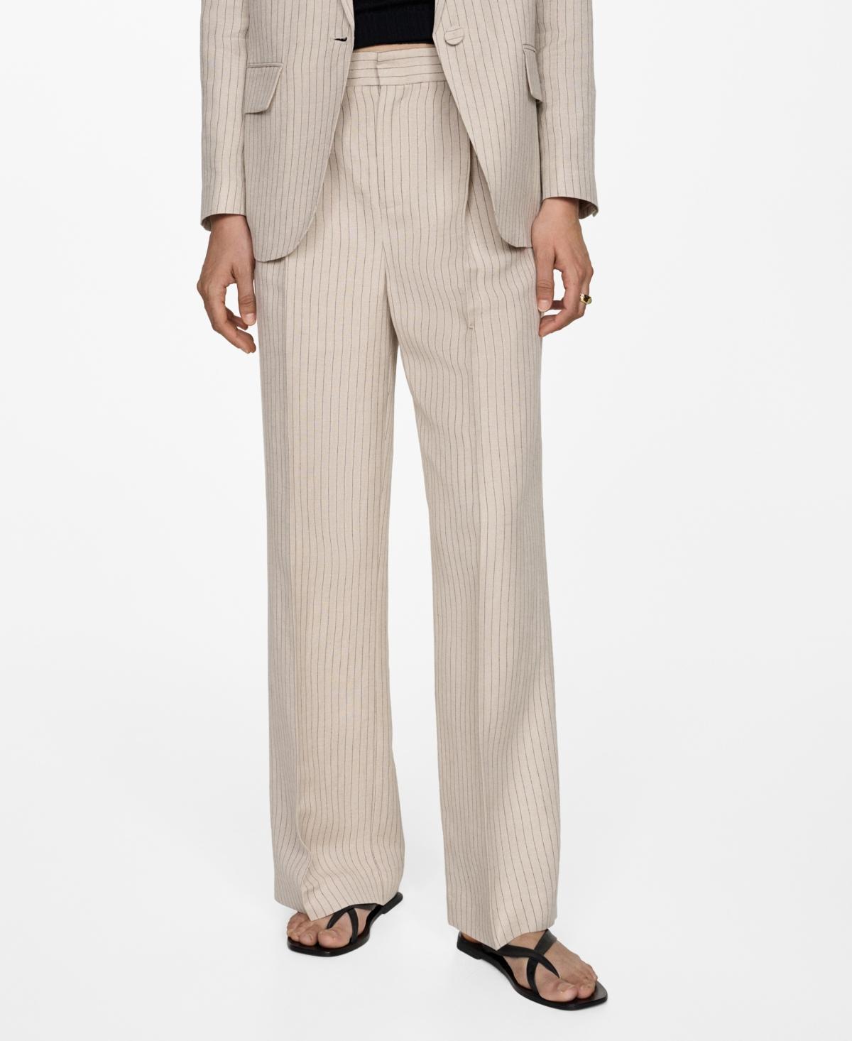 Mango Womens Striped Suit Pants product image