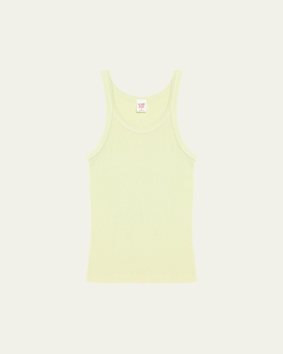 Re/Done Ribbed Cotton Tank Top Product Image