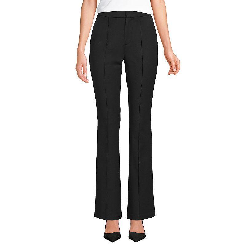 Lands End Womens High Rise Bi Stretch Pintuck Boot Cut Pants Product Image