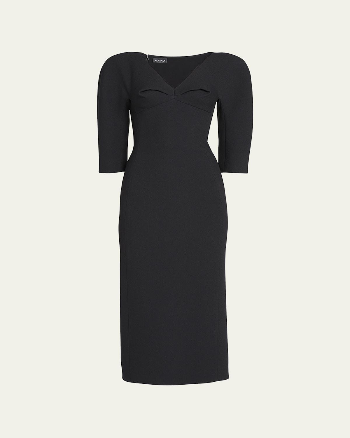 Womens Satin Pinched Midi-Dress Product Image