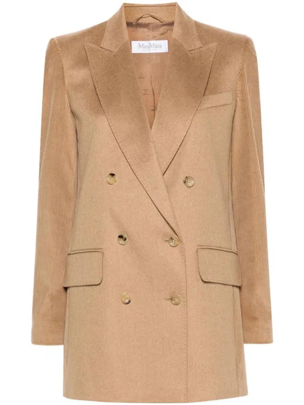 Wool Blazer Jacket In Brown Product Image