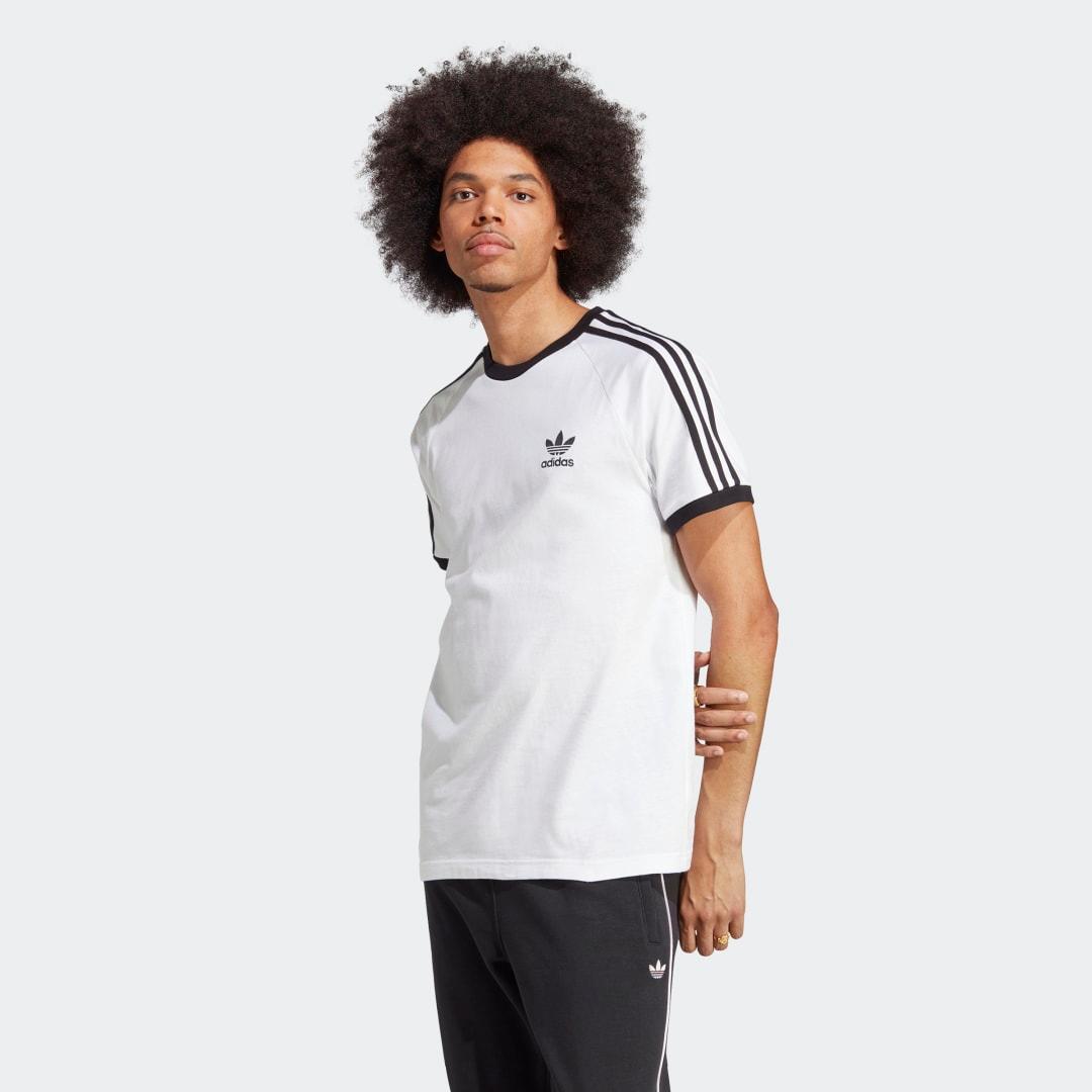 adidas Originals Mens 3 Stripes T-Shirt - White/Black Product Image