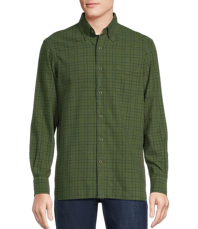 Cremieux Blue Label Big & Tall Classic Fit Medium Plaid Oxford Long Sleeve Woven Shirt Product Image