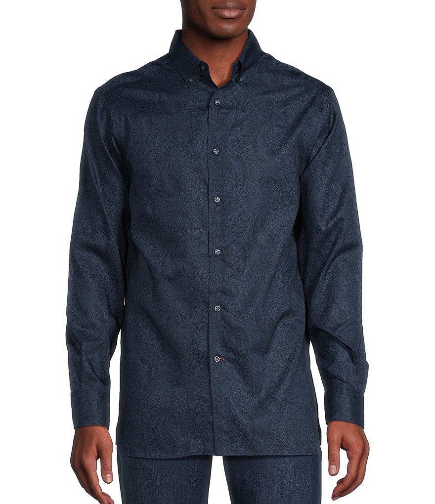 Cremieux Blue Label Paisley Cotton Long Sleeve Woven Shirt Product Image