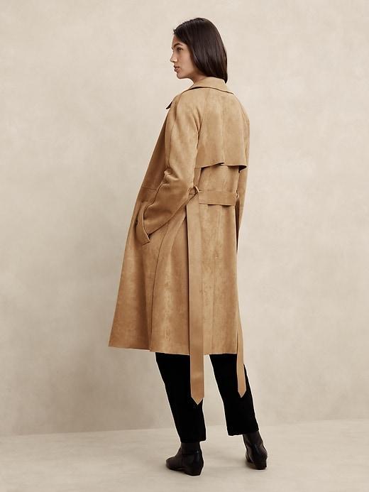 Vegan Suede Trench Coat Product Image