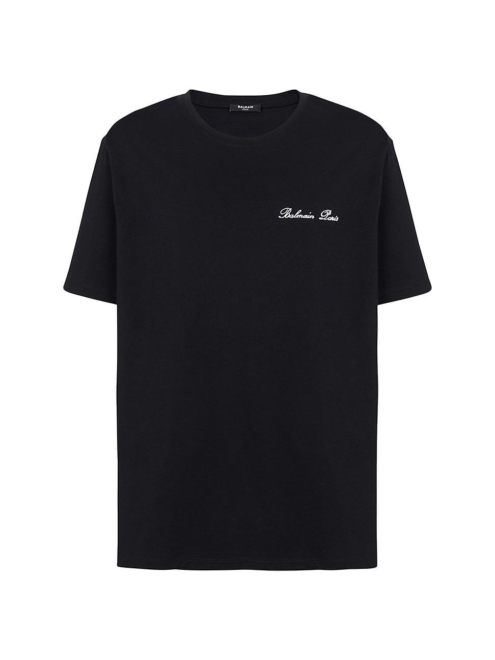 Mens Logo-Embroidered Cotton T-Shirt Product Image