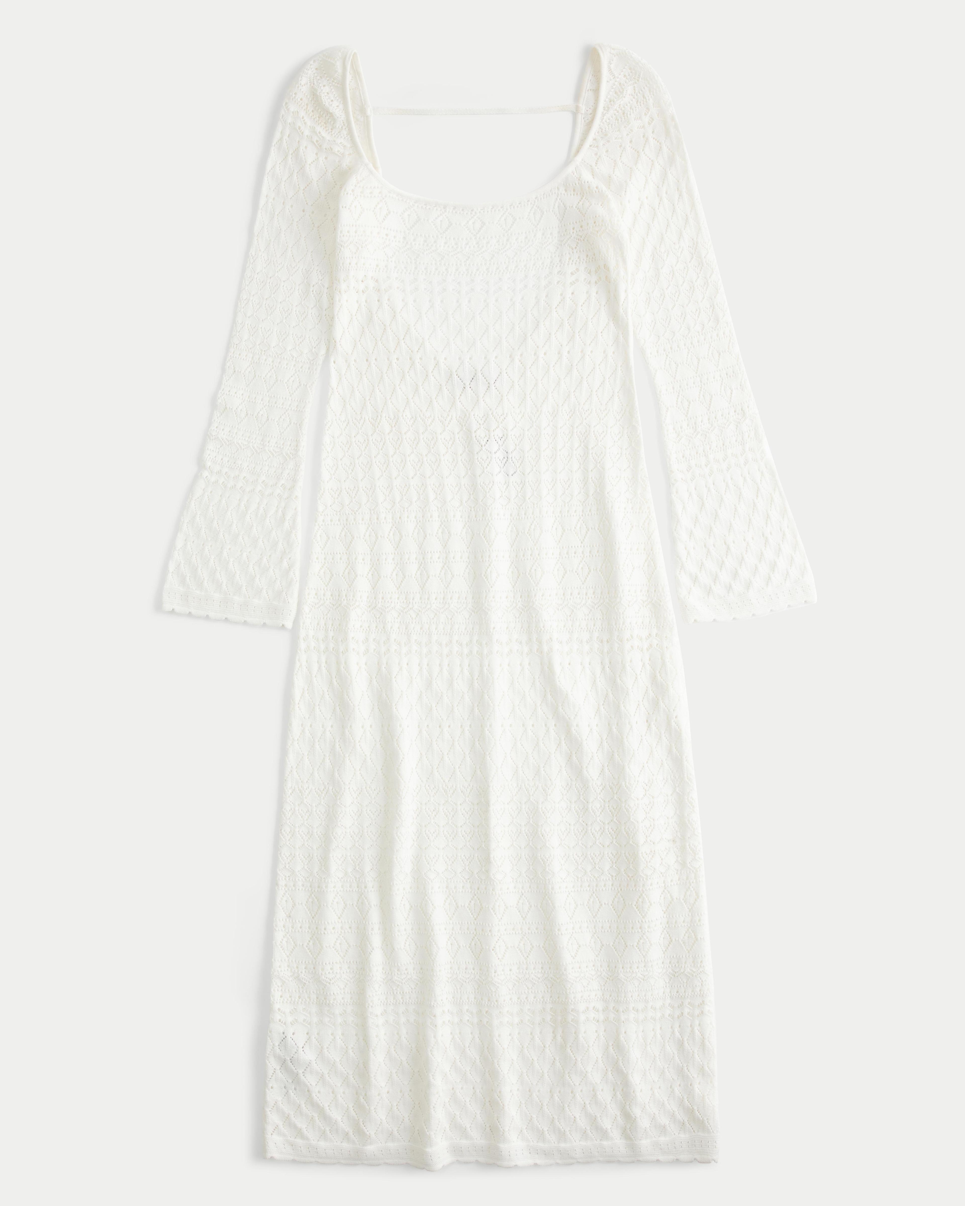 Crochet-Style Cover Up Dress Product Image