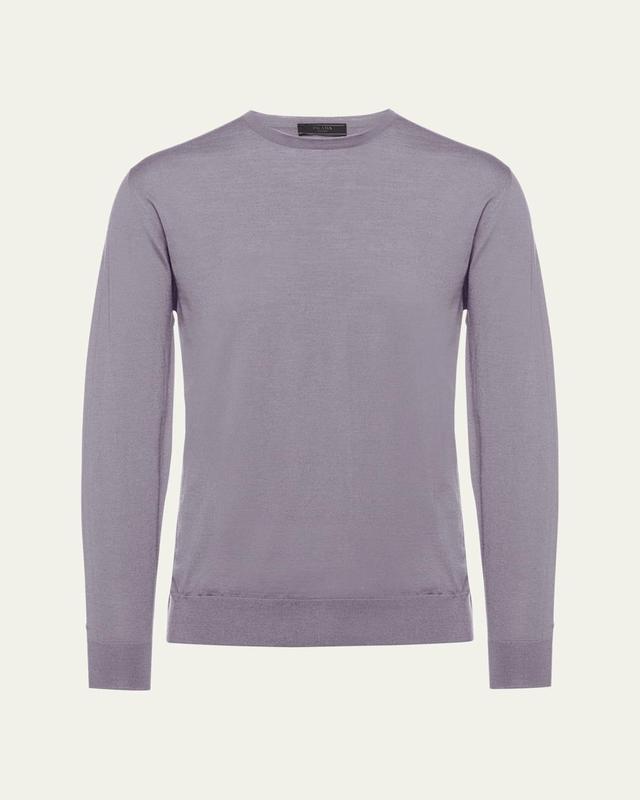 Mens Superfine Wool Crewneck Sweater Product Image