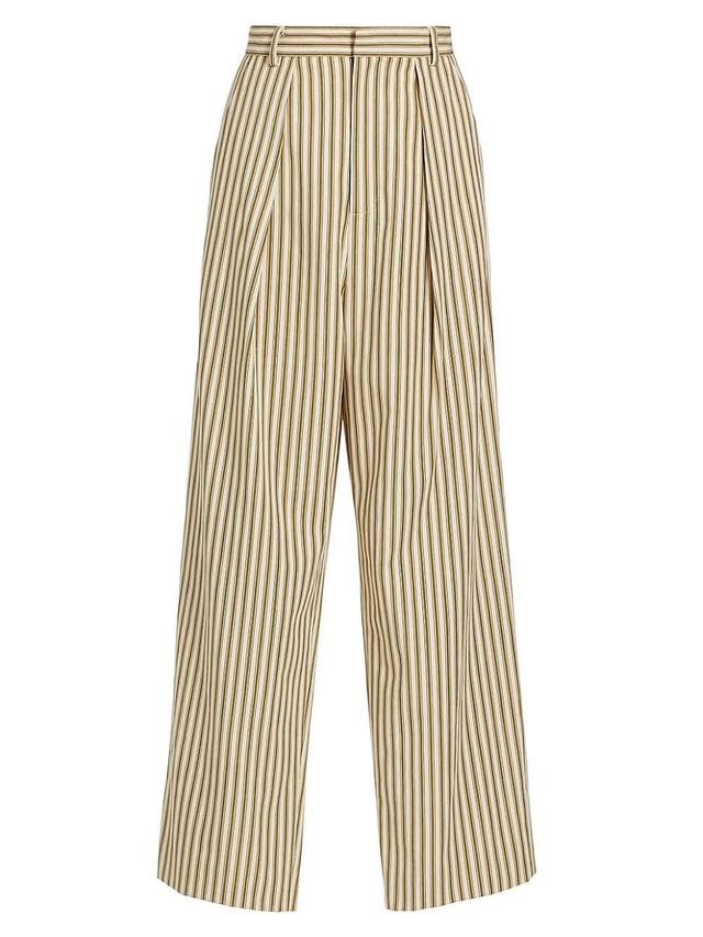 Womens Marella Stripe Wide-Leg Trousers Product Image