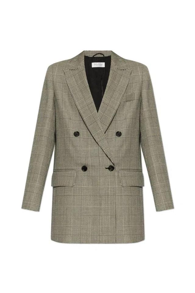 MAX MARA Houndstooth-pattern Blazer In Grey Product Image