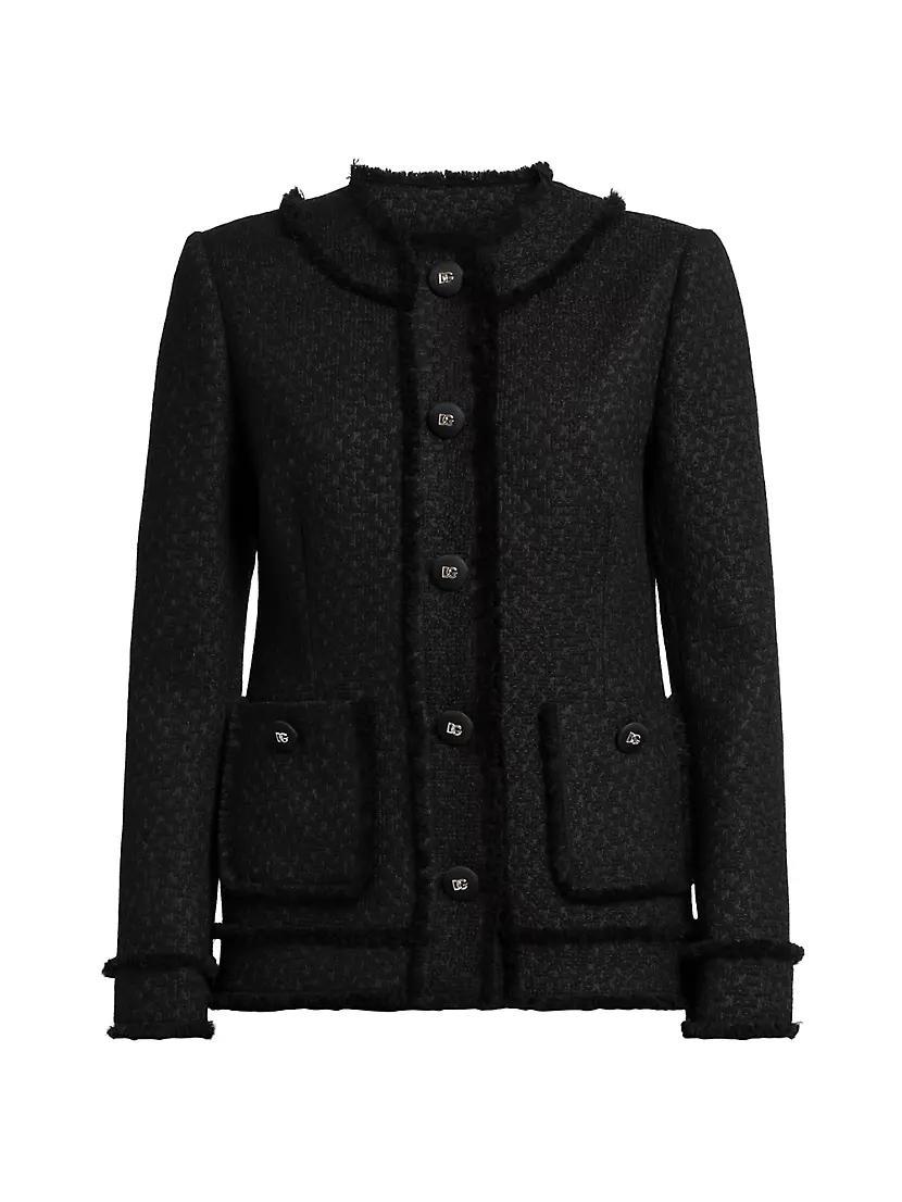 Wool-Blend Tweed Jacket Product Image