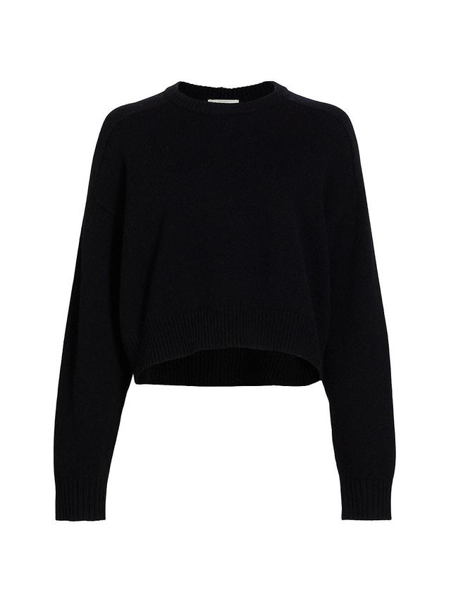 Womens Bruzzi Crewneck Wool & Cashmere Cropped Sweater Product Image