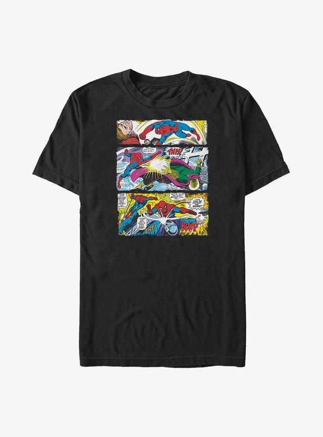 Marvel Spider-Man Battle Comic Panels Big & Tall T-Shirt Product Image