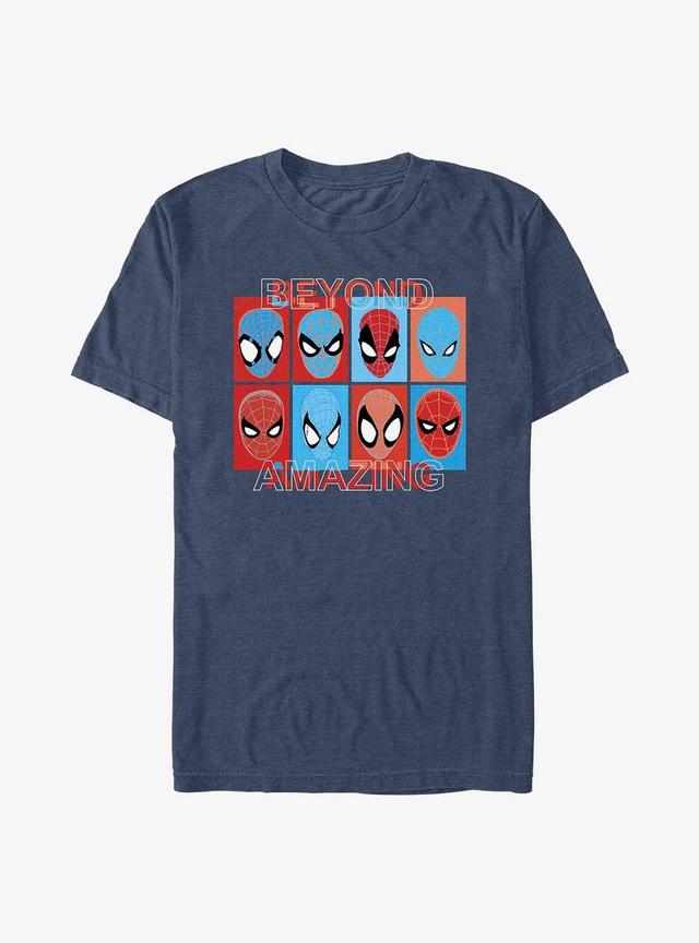 Marvel Spider-Man 60th Anniversary Spidey Mask Evolution T-Shirt Product Image