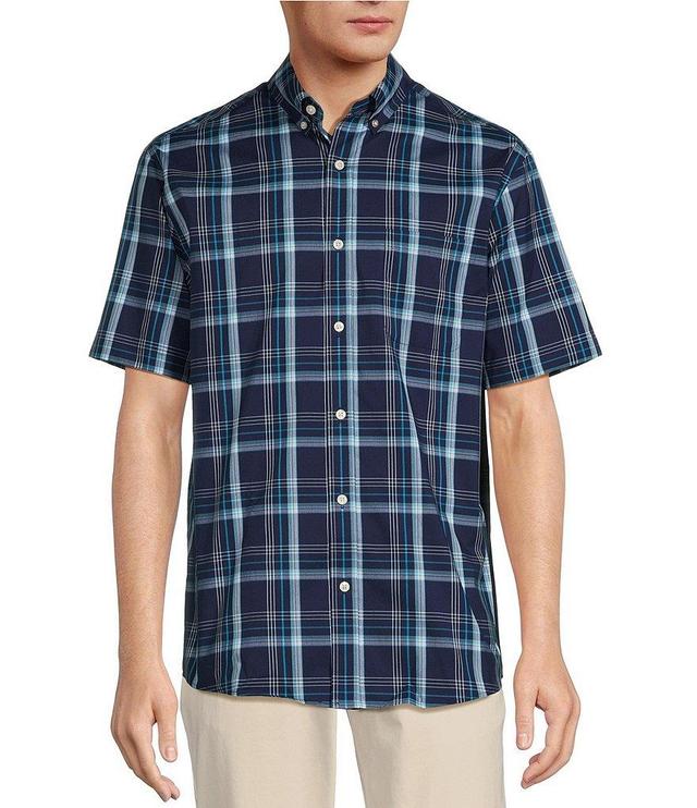 Roundtree & Yorke TravelSmart Short Sleeve Large Plaid Sport Shirt Product Image