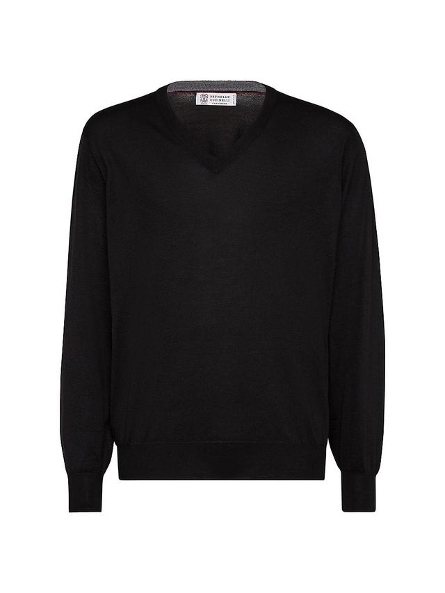 Mens Cashmere and Silk Lightweight Sweater Product Image