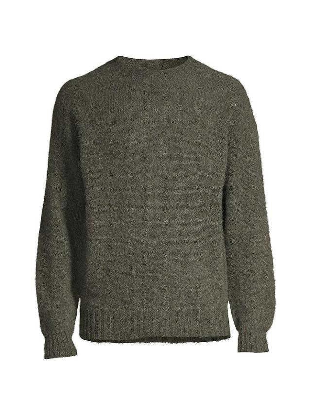 Mens Brushed Shetland Crewneck Sweater Product Image