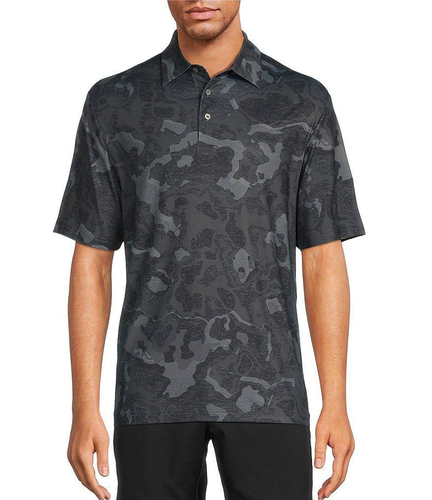 Roundtree & Yorke Performance Short Sleeve Camo Print Polo Shirt Product Image