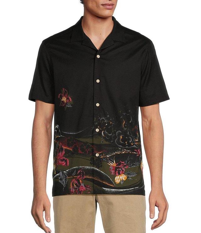 Rowm Short Sleeve Scenic Volcano Print Camp Shirt Product Image