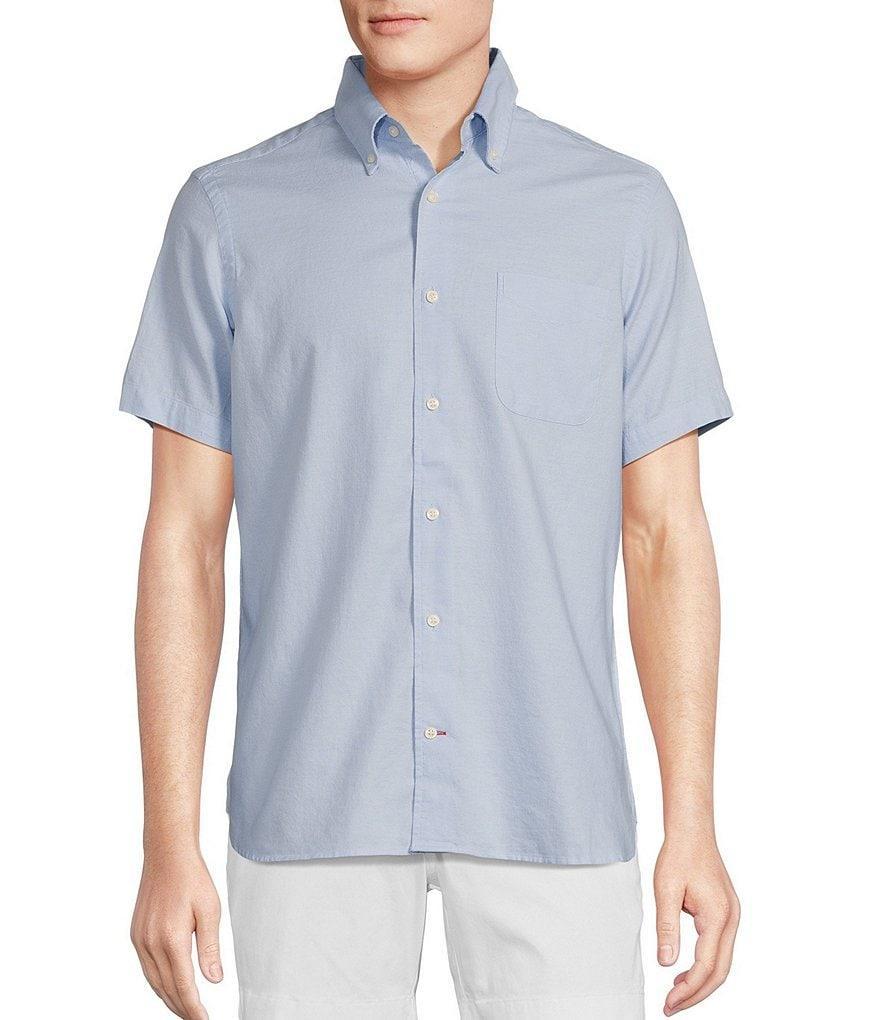 Cremieux Blue Label Solid Light Weight Oxford Short Sleeve Woven Shirt Product Image