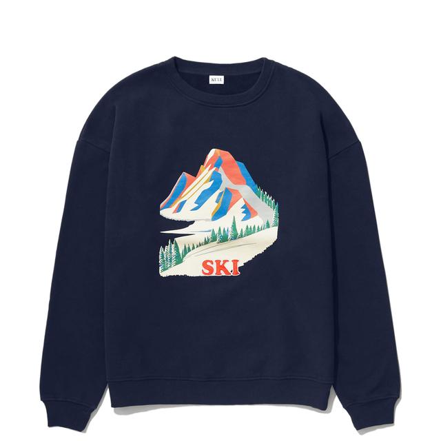 The Oversized Alps Sweatshirt - Navy Female Product Image