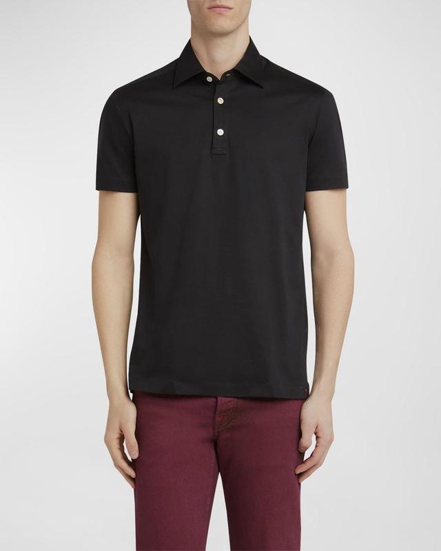 Mens Cotton Polo Shirt Product Image