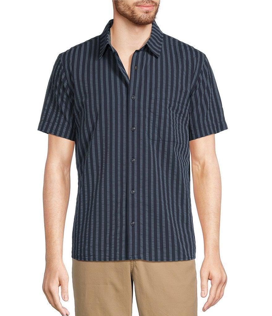 L.L.Bean Madras Vertical Stripe Seersucker Short Sleeve Shirt Product Image