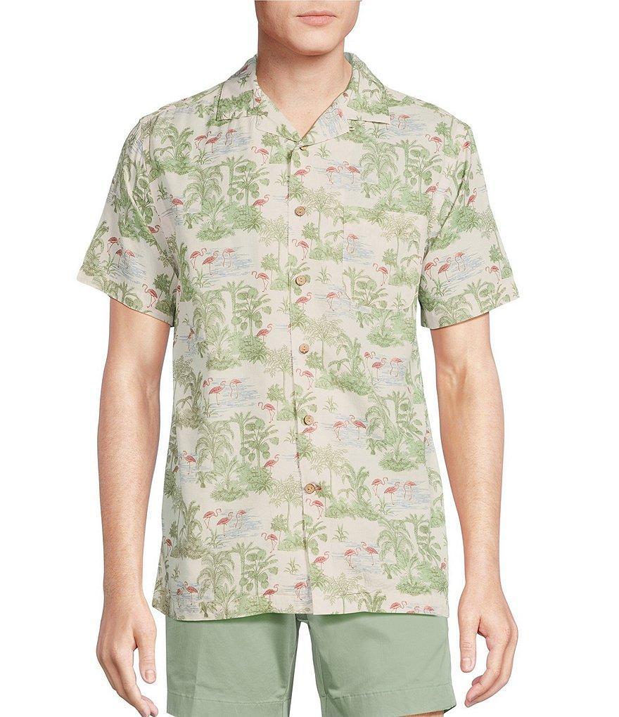 Cremieux Blue Label Tropical Isle Cotton Lyocell Twill Short Sleeve Woven Camp Shirt Product Image