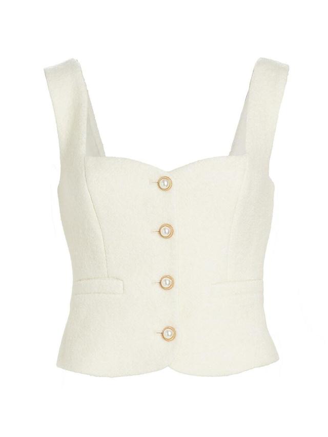 Womens Amora Wool-Blend Sleeveless Crop Top Product Image