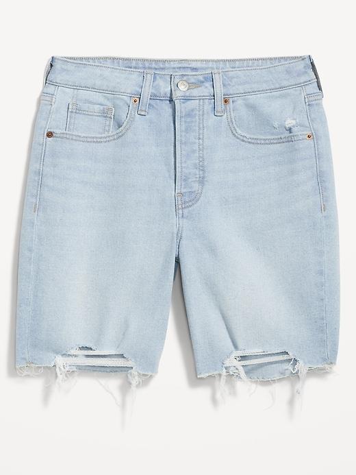 High-Waisted OG Button-Fly Jean Shorts -- 7-inch inseam Product Image