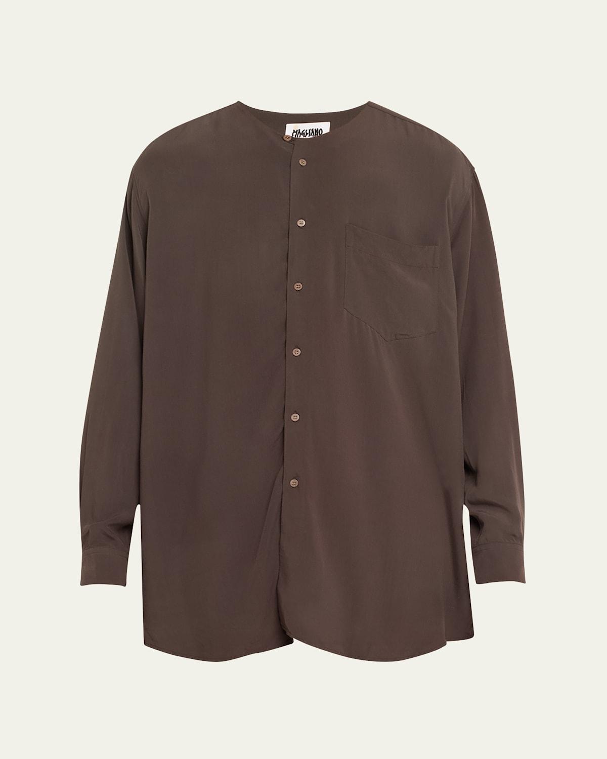 Mens Oversized Button-Down Shirt Product Image