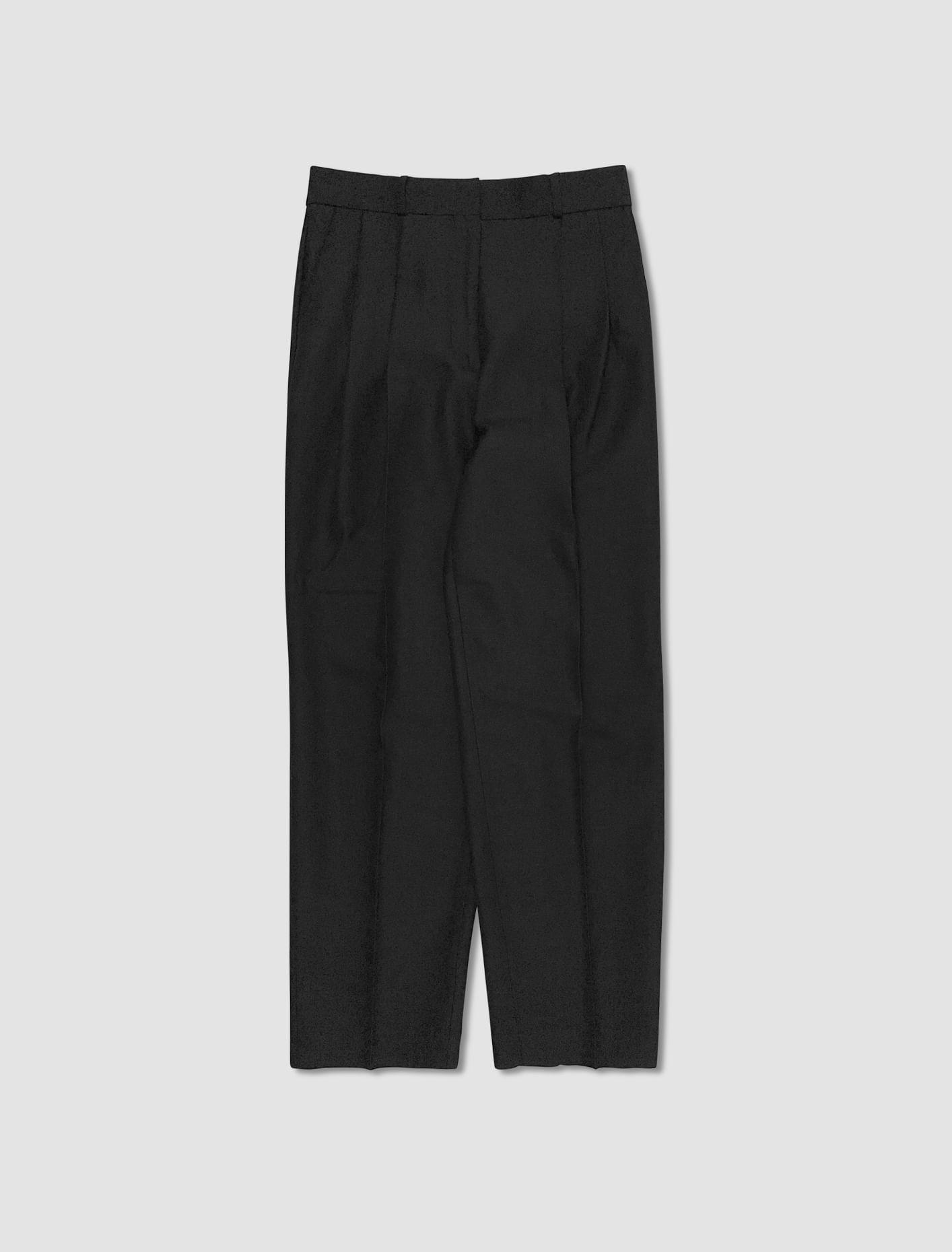 Double Pleated Tailored Trousers D In Black Product Image