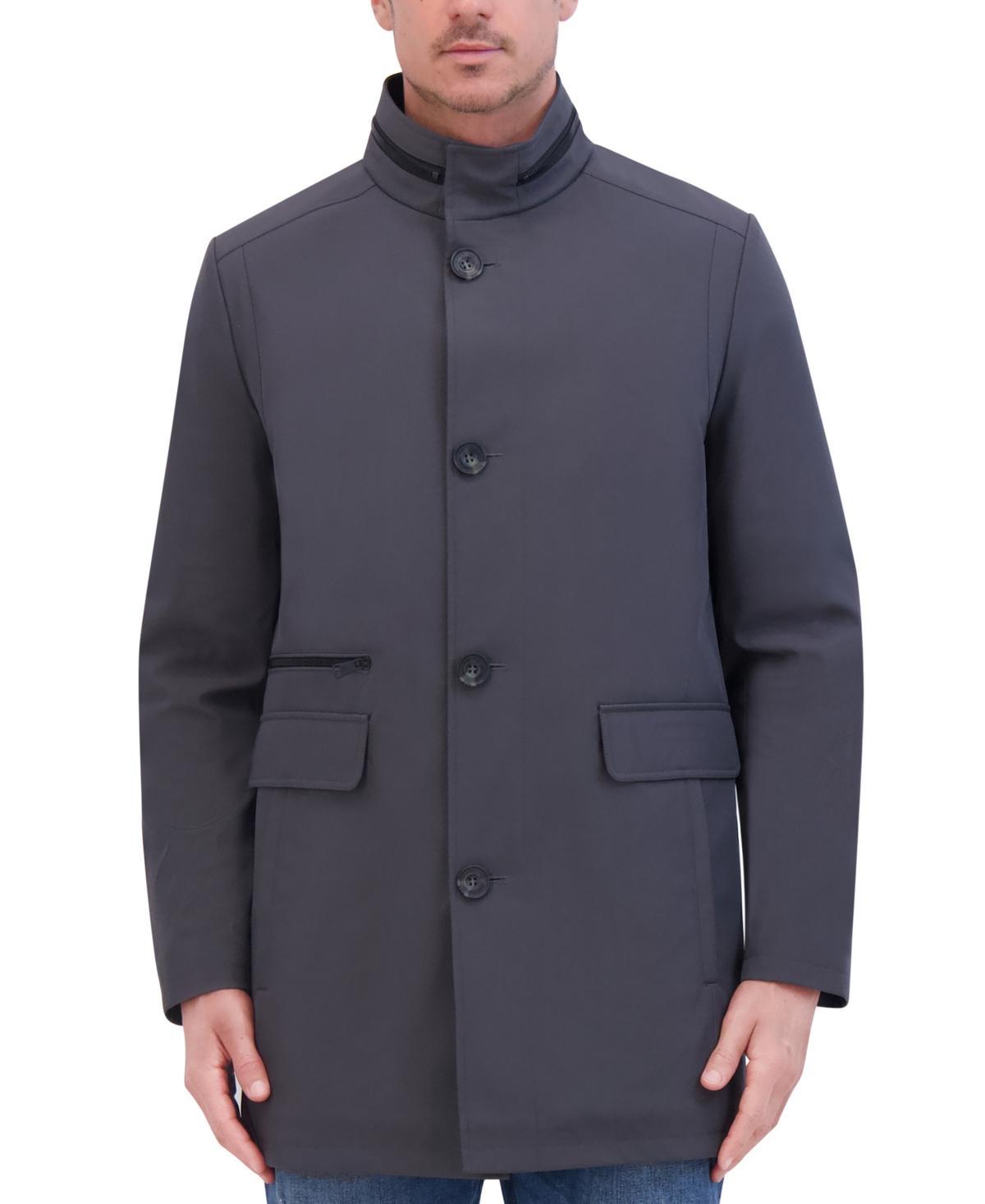 Kenneth Cole Mens Soft-Shell Stand-Collar Rain Jacket Product Image