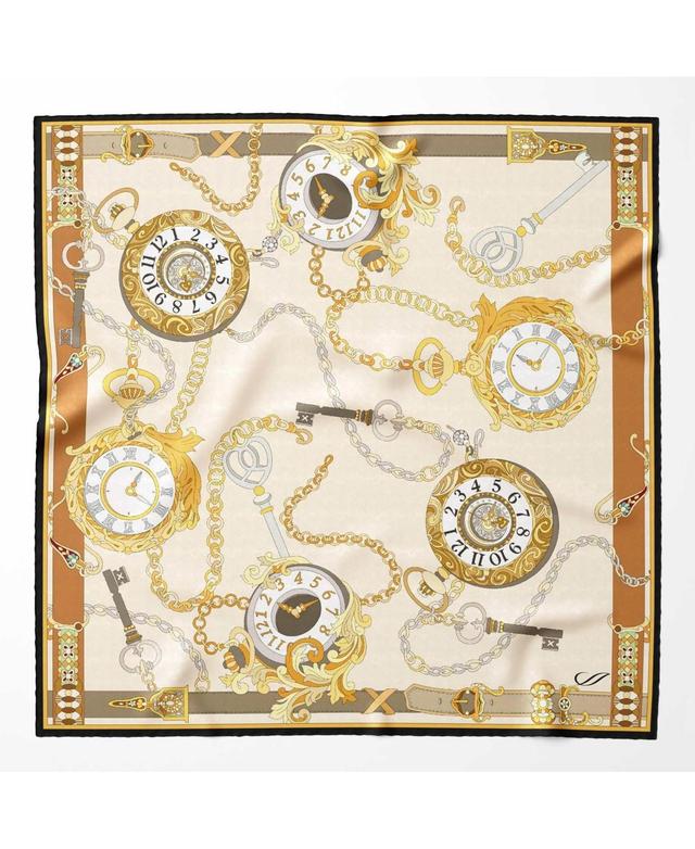 Elizabetta Mens Like Clockwork - Silk Pocket Square for Men Product Image