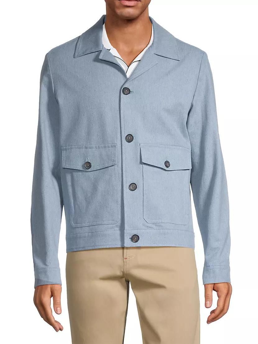 Chambray Cotton Jacket Product Image