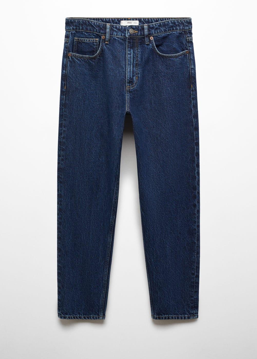 MANGO MAN - Tapered-fit jeans dark blueMen Product Image